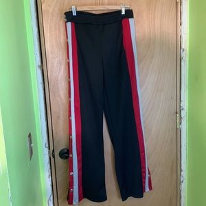Red and black Break-Away Pants (Wet Seal, Size Large)